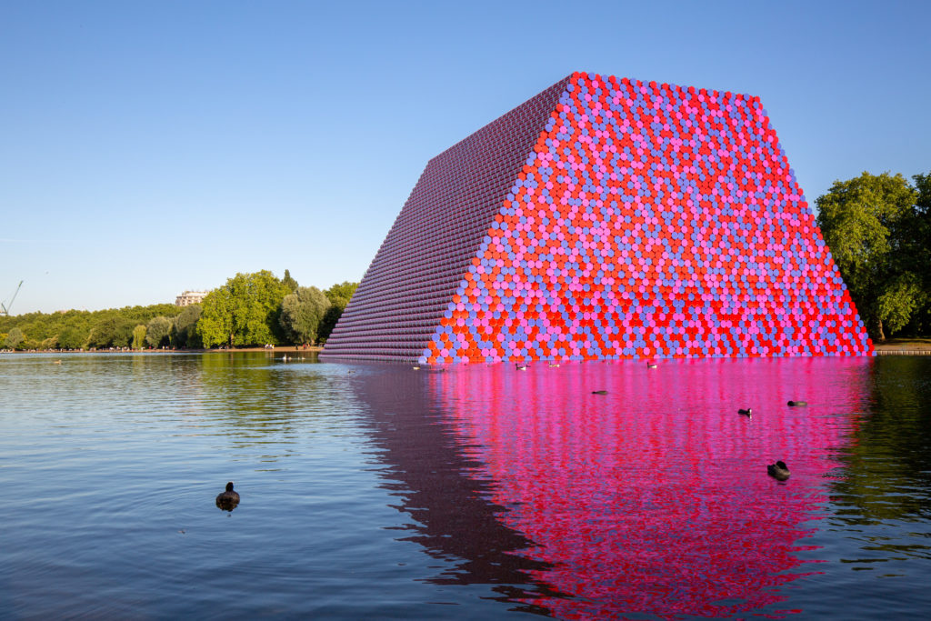 Christo's Mastaba, Serpentine Lake, London, June 2018. Ph: Andrea Flisi